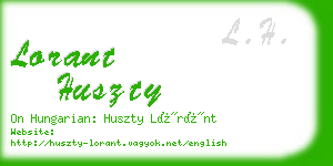 lorant huszty business card